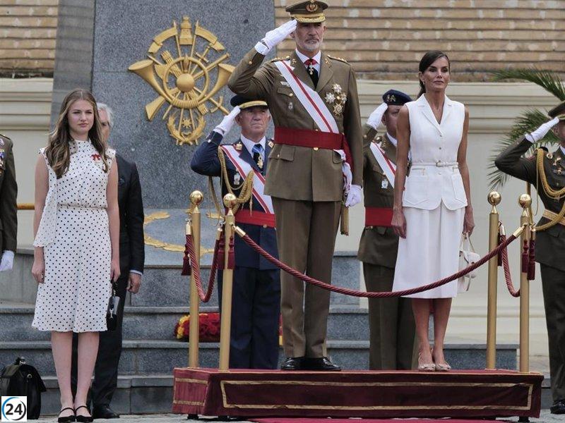 La Princesa Leonor destaca sobre la Reina Letizia en su debut en la Academia Militar de Zaragoza