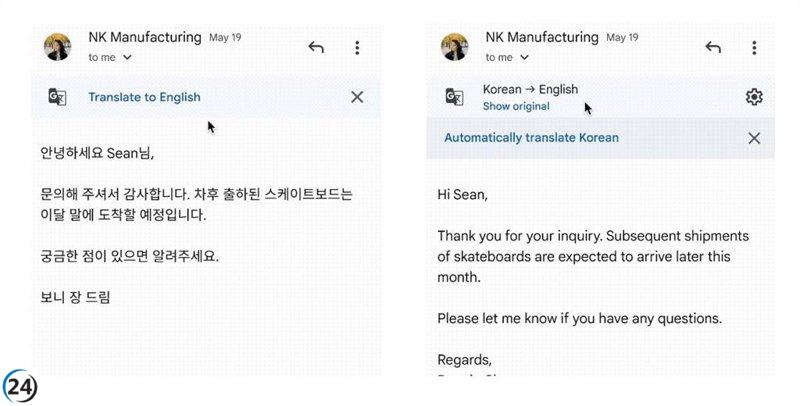 Gmail añade función de traducción en iOS y Android