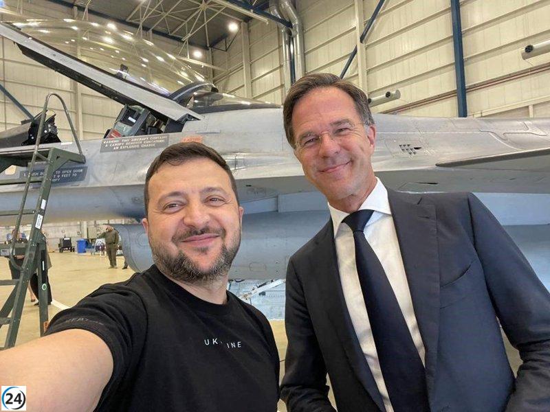 Ucrania recibirá 42 aviones de combate F-16 tras acuerdo con Países Bajos y Dinamarca, anuncia Zelenski.