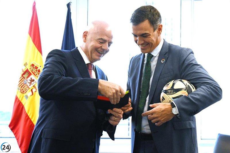 La coalición ibero-marroquí se presenta como potente candidatura para acoger el Mundial, revela Pedro Sánchez a Gianni Infantino.