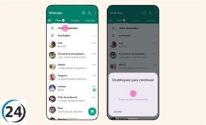 WhatsApp desarrolla un código confidencial que permite desbloquear diálogos bloqueados a través de un dispositivo asociado.