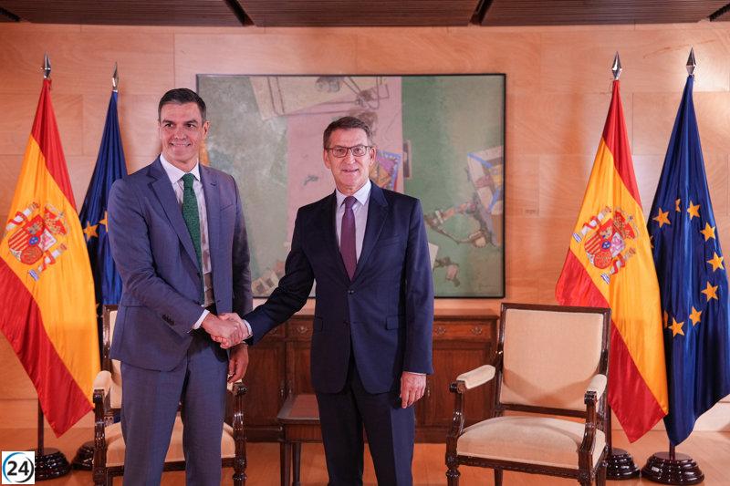 Sánchez y Feijóo, la cumbre conservadora de la investidura