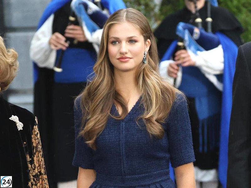 La Princesa Leonor deslumbra con su atuendo azul y emociona con un discurso histórico