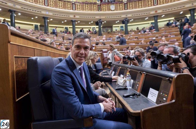 Sánchez confía en obtener 179 votos para superar segundo debate de investidura en el Congreso.