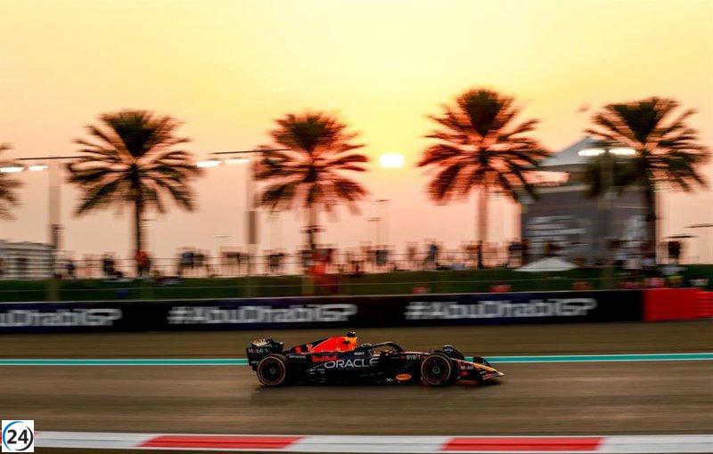 Alonso quedó séptimo en la última clasificación del año mientras Verstappen se asegura la pole position.