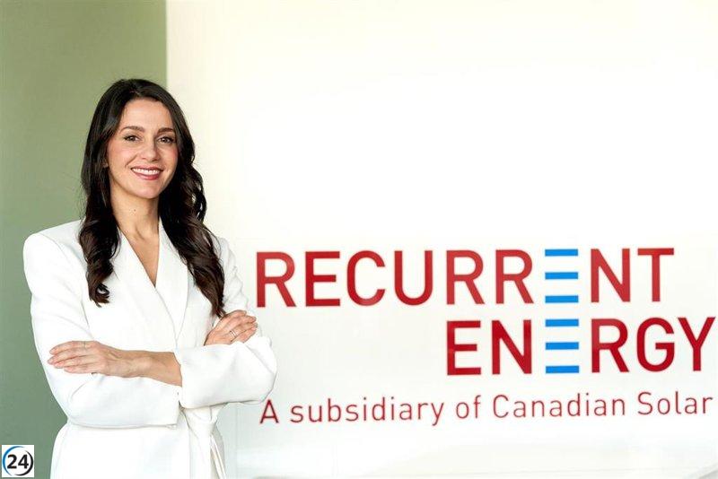 Inés Arrimadas ficha por Recurrent Energy de Canadian Solar para liderar Estrategias ESG y Comunicación